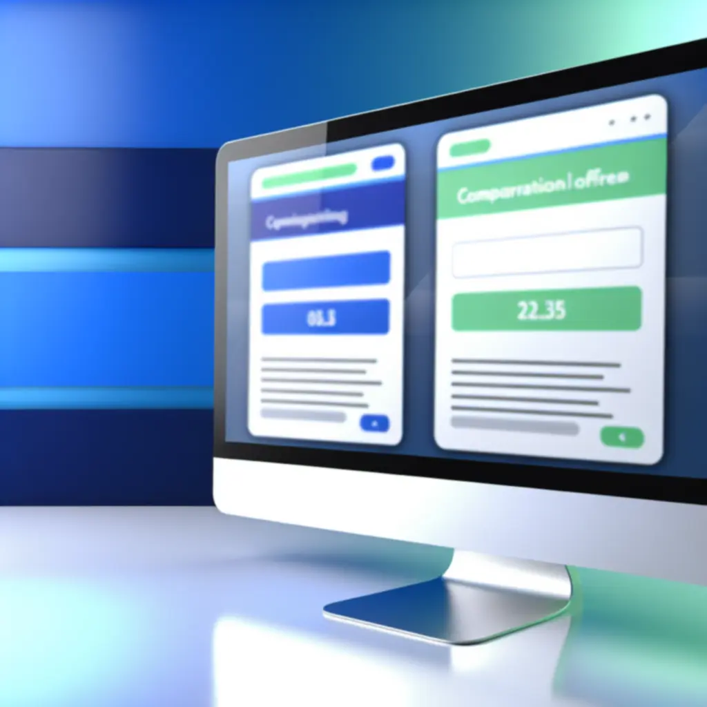 Interface claire de comparaison d'offres de paris en ligne